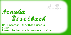 aranka miselbach business card